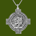 Forsyth Clan Badge Celtic Cross Stylish Pewter Clan Crest Pendant