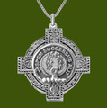 Ross Clan Badge Celtic Cross Stylish Pewter Clan Crest Pendant