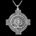 Ross Clan Badge Celtic Cross Sterling Silver Clan Crest Pendant