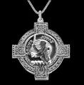 MacDuff Clan Badge Celtic Cross Sterling Silver Clan Crest Pendant
