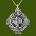 MacIntosh Clan Badge Celtic Cross Stylish Pewter Clan Crest Pendant