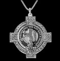 MacIntosh Clan Badge Celtic Cross Sterling Silver Clan Crest Pendant
