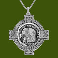 MacPherson Clan Badge Celtic Cross Stylish Pewter Clan Crest Pendant