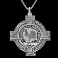 Sinclair Clan Badge Celtic Cross Sterling Silver Clan Crest Pendant
