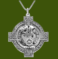 Somerville Clan Badge Celtic Cross Stylish Pewter Clan Crest Pendant