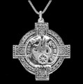 Somerville Clan Badge Celtic Cross Sterling Silver Clan Crest Pendant