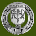 Carroll Irish Coat Of Arms Claddagh Stylish Pewter Family Crest Badge 