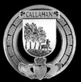 Callahan Irish Coat Of Arms Claddagh Sterling Silver Family Crest Badge 