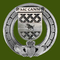 McCann Irish Coat Of Arms Claddagh Stylish Pewter Family Crest Badge 