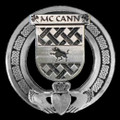 McCann Irish Coat Of Arms Claddagh Sterling Silver Family Crest Badge 