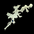 Shetland Isles Map Sapphire Stone Medium Sterling Silver Brooch
