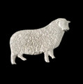 Woolly Sheep Animal Design Small Sterling Silver Brooch