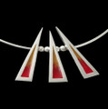 Celtic Fire Enamelled Three Piece Sterling Silver Necklet