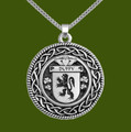 Duffy Irish Coat Of Arms Interlace Round Pewter Family Crest Pendant