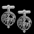 Trotter Clan Badge Sterling Silver Clan Crest Cufflinks
