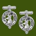 Colquhoun Clan Badge Stylish Pewter Clan Crest Cufflinks