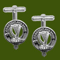 Rose Clan Badge Stylish Pewter Clan Crest Cufflinks
