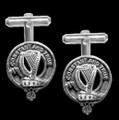 Rose Clan Badge Sterling Silver Clan Crest Cufflinks