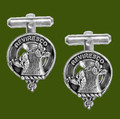 MacEwen Clan Badge Stylish Pewter Clan Crest Cufflinks