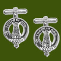 MacNaughton Clan Badge Stylish Pewter Clan Crest Cufflinks