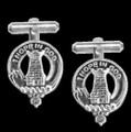 MacNaughton Clan Badge Sterling Silver Clan Crest Cufflinks