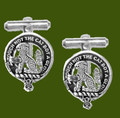 MacPherson Clan Badge Stylish Pewter Clan Crest Cufflinks