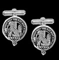 MacPherson Clan Badge Sterling Silver Clan Crest Cufflinks