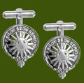 Kerr Clan Badge Stylish Pewter Clan Crest Cufflinks