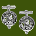 Crichton Clan Badge Stylish Pewter Clan Crest Cufflinks