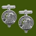 Lockhart Clan Badge Stylish Pewter Clan Crest Cufflinks
