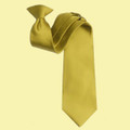 Metallic Gold Formal Groomsmen Wedding Clip-On Mens Neck Tie Set Of Three