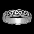 Celtic Interlace Knot Sterling Silver Ladies Ring Wedding Band