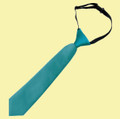 Teal Green Junior Boys Ages 1-7 Wedding Elastic Straight Boys Neck Tie x 3