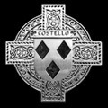 Costello Irish Coat Of Arms Celtic Cross Sterling Silver Family Crest Badge 