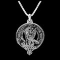 Stewart Clan Badge Sterling Silver Clan Crest Small Pendant