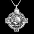 Abernethy Clan Badge Celtic Cross Sterling Silver Clan Crest Pendant