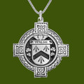 Walsh Irish Coat Of Arms Celtic Cross Pewter Family Crest Pendant