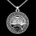 Douglas Clan Badge Celtic Round Sterling Silver Clan Crest Pendant
