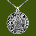 Tait Clan Badge Celtic Round Stylish Pewter Clan Crest Pendant