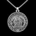 Tait Clan Badge Celtic Round Sterling Silver Clan Crest Pendant