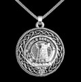 Spaulding Clan Badge Celtic Round Sterling Silver Clan Crest Pendant