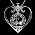 MacDonald Clan Badge Luckenbooth Heart Sterling Silver Clan Crest Pendant