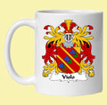Violo Italian Coat of Arms Surname Double Sided Ceramic Mugs Set of 2
