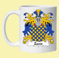 Zacco Italian Coat of Arms Surname Double Sided Ceramic Mugs Set of 2