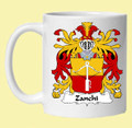 Zanchi Italian Coat of Arms Surname Double Sided Ceramic Mugs Set of 2