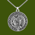 Farquharson Clan Badge Celtic Round Stylish Pewter Clan Crest Pendant