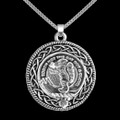 Chattan Clan Badge Celtic Round Sterling Silver Clan Crest Pendant