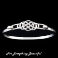 Celtic Knot Interlace Design Sterling Silver Bangle