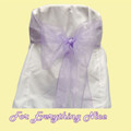 Lilac Orchid Organza Wedding Chair Sash Ribbon Bow Decorations x 10
