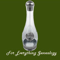 Scotland Thistle Floral Emblem Stylish Pewter Dome Stopper Detail Boxed Crystal Decanter